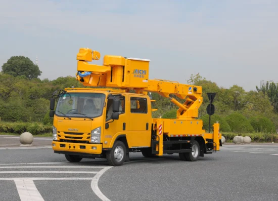 Isolierter Ausleger und Eimer 22,7 m Sino Truck Aichi Luftarbeitsfahrzeugplattform