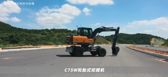Xinyuan XYC75WYT 7 Tonnen Hydraulikbagger Erfahrener Radbagger China Lieferant